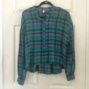 Pilcro by Anthropologie Oversized Plaid Top